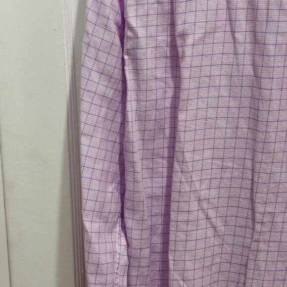 Tattersall London Long Sleeve Dress Button Shirt - 15.5  34/35 Pink with Purple - Picture 10 of 12